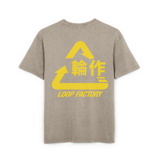 Loop 288 'factory' Acid Washed Heavy Oversize Tee