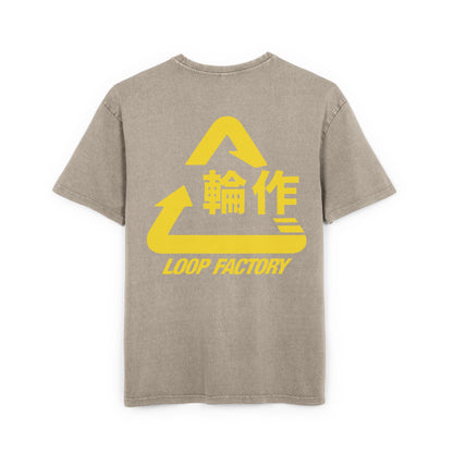 Loop 288 'factory' Acid Washed Heavy Oversize Tee