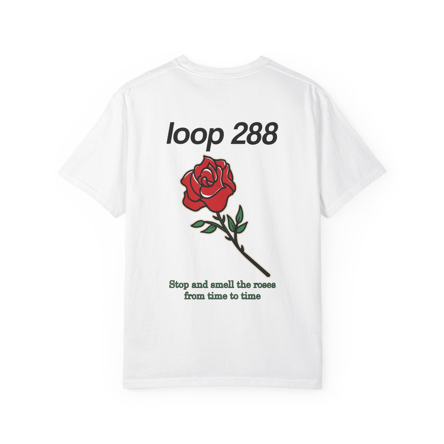 Loop 288 'Roses' Unisex Garment-Dyed T-shirt