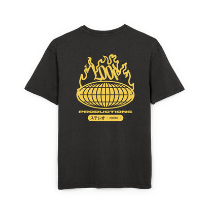 Loop 288 'Passport' Acid Washed Heavy Oversize Tee