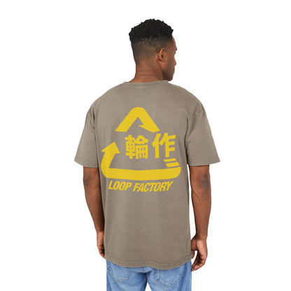 Loop 288 'factory' Acid Washed Heavy Oversize Tee